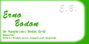 erno bodon business card